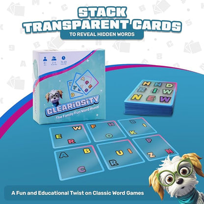 – Fast-Paced Transparent Word Card Game for Adults & Teens, Educational & Fun Travel Games for Road Trips, Party and Family Games for Kids & Adults Game Night Fun, 2–6 Players, Ages 8+