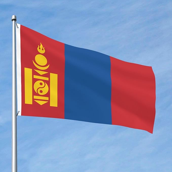 Mongolia Mongolian Flag Garden Yard House 2x3 ft Flags Double Sided Print Banner Indoor Outdoor Party Home Decorations for Boat Dorm House Balcony