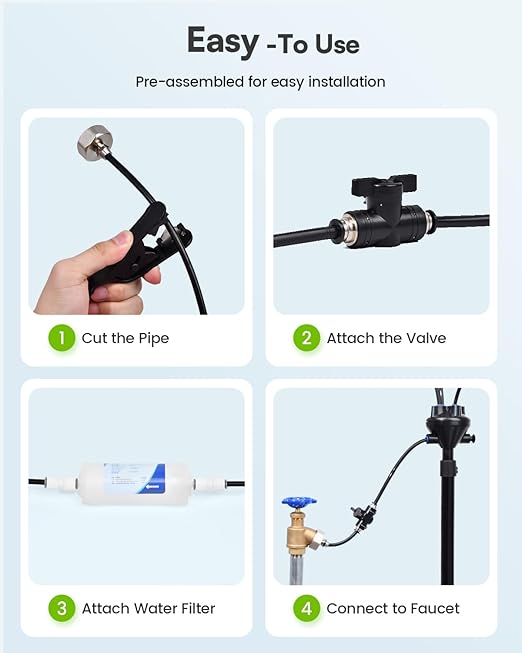 RAINPOINT Misters for Outside Patio - Upgraded 75FT(23M) Misting System Kit with Water Filter for Cooling Outdoor, 75FT Misting Line + 22 Mist Nozzles for Backyard Garden Porch Deck Greenhouse