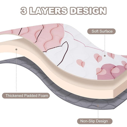 Baby Play Mat for Floor 50'' x 50'', Thicken Soft Padding Playmats for Playpen, Non Slip Baby Crawling Mat Foldable, Easy Care Machine Washable