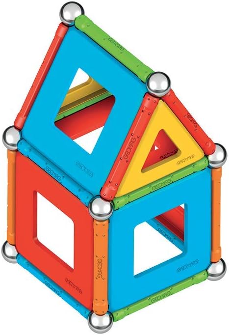 Geomag Supercolor Magnetic Toys for Kids Ages 5+, 78pc Educational STEM Magnets for Kids - Swiss-Made Magnetic Blocks, Tiles and Building Toys from 100% Recycled Plastic