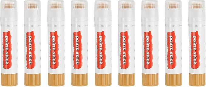 PATIKIL Solid Tempera Paints, 9 Pcs Washable Quick Drying Paint Sticks Paint Pens for Artists Beginners Art Supplies, Yellow Ochre