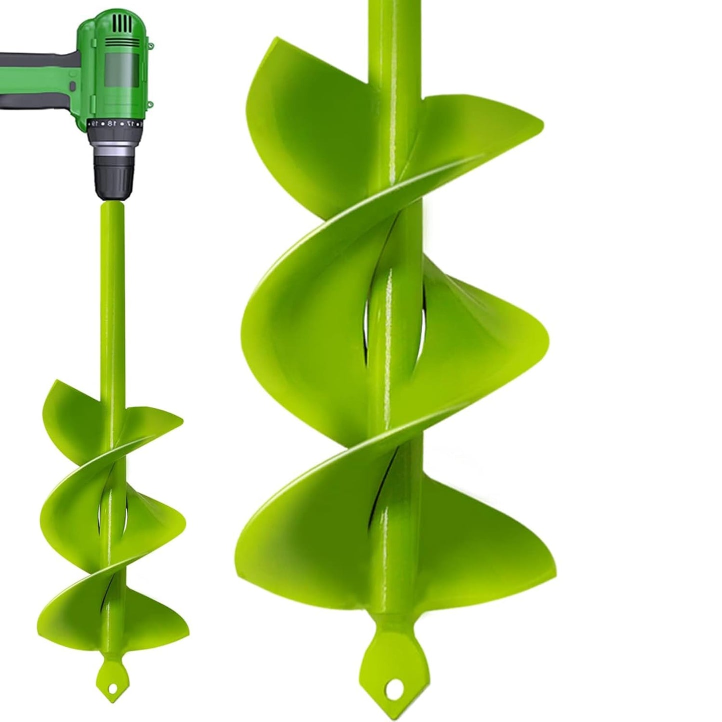 TCBWFY Garden Planting Auger 3x12Inch,Heavy Duty Extensive Spirals,Rapid Speed Transfer Soils to Edge,Solid Shaft with Thickened Spirals