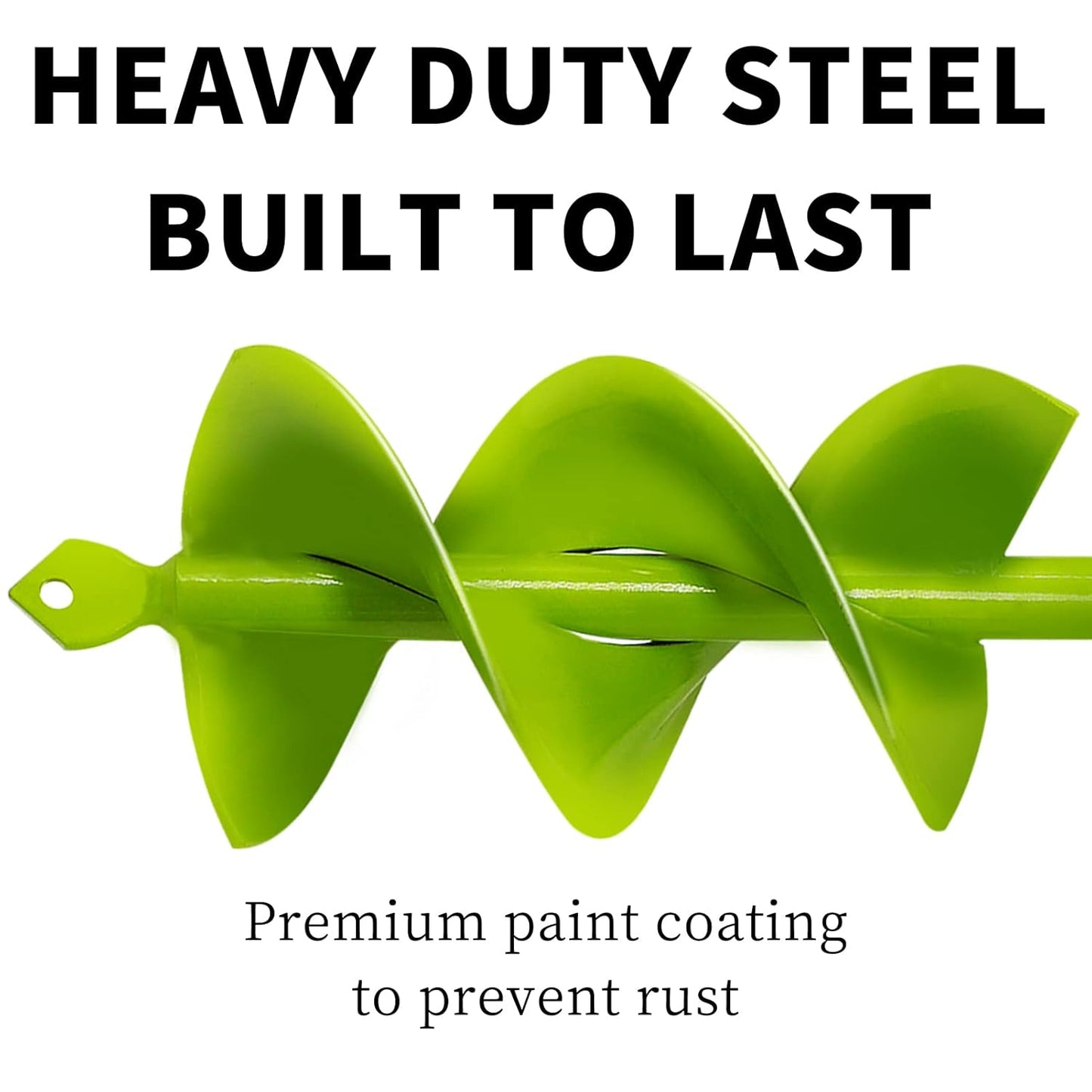 TCBWFY Garden Planting Auger 3x12Inch,Heavy Duty Extensive Spirals,Rapid Speed Transfer Soils to Edge,Solid Shaft with Thickened Spirals