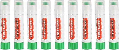 PATIKIL Tempera Paint Sticks, 9 Pcs Solid Tempera Paints Sticks Washable Bulk Markers Pen Quick Drying for Artists Beginners Art Supplies, Green