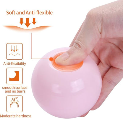 PlayMaty Ball Pit Balls - 2.75inches Plastic Phthalate & BPA Free Balls Crush Proof Stress Balls Swim Pit Fun Toy with Storage Bag for Baby Playhouse Birthday Party DecorationPack of 50