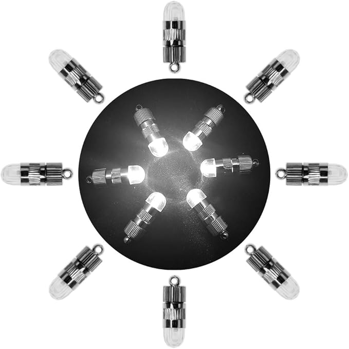 SumDirect Pack of 12/30/50/100 Colorful LED Mini Non-Blinking Lights for Paper Lanterns Balloons Floral Wedding Halloween Christmas Party Decoration Centerpieces (12, White)