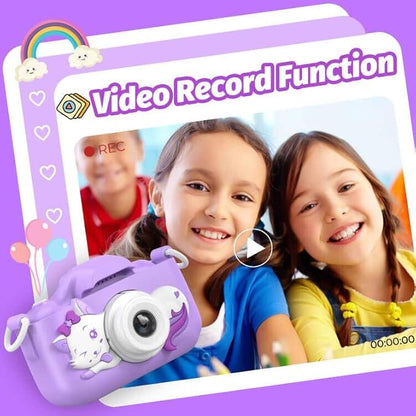 Goopow Kids Selfie Camera Toys for Girls Age 3-9, Digital Video Camera Toy with Protective Cover,Christmas Birthday Festival Gifts for 3-9 Year Old Girls Boys- 32GB SD Card Included