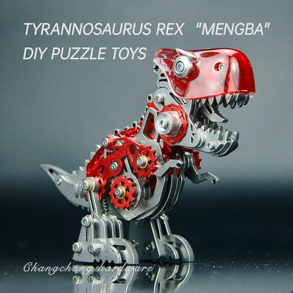 3D Metal Puzzles for Adults,3D Metal Model Kits Mechanical Dinosaur Model Tyrannosaurus Rex,Steel 3D Puzzles Stainless Steel Ornaments for Adults Home Decor Art Craft Gifts Toys.