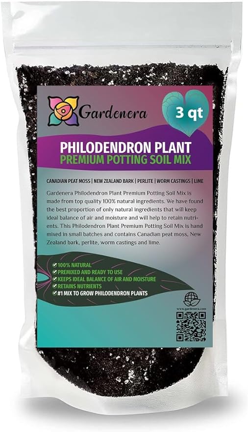 Philodendron Soil - Ideal Formula for Healthy and Lush Philodendron Growth - 3 QUARTS