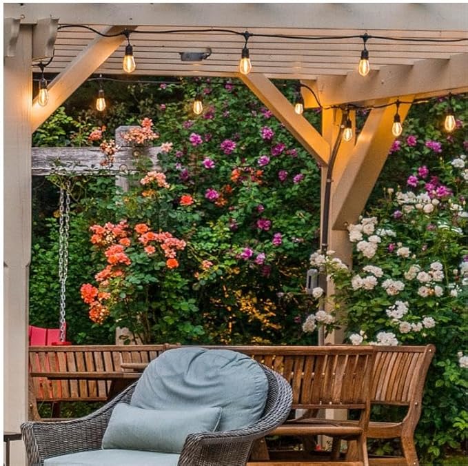 S14 Replacement LED Light Bulbs, Shatterproof & Waterproof 1W S14 LED Bulbs, E26 Base Patio Edison LED Light Bulbs for Outdoor String Lights , Warm White 2200K Plastic 70ML Non-Dimmable 30 Pack