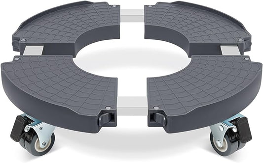 W B D WEIBIDA Round Dolly with Wheels Heavy Duty, Adjustable Pot Dolly 16-20 Inch, Large Plant Mover Indoor Outdoor, Muti Functional Rolling Dolly for Trash Can, Keg, Drum, Barrel