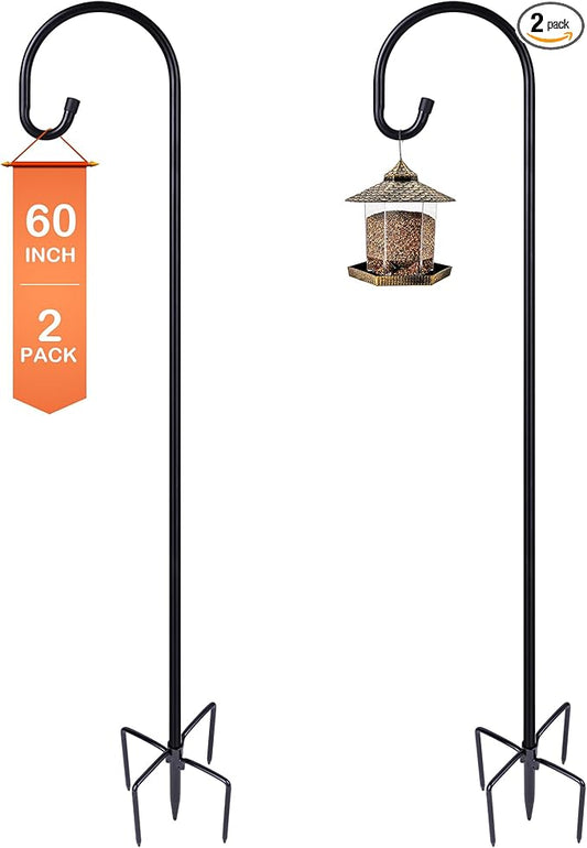 Shepherd-Hooks Adjustable for Bird-Feeder Lantern Plant-Hook Garden-Stake - Plant Stand Hanger for Outdoor Flower Basket, Bird Feeder Hanger Weddings Décor
