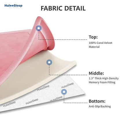 Baby Play Mat for Floor,1.3" Thick Elasti-Foam 74×50 Playpen Mat for Toddlers Infant kids,Water-Repellent Soft Coral Velvet for Tummy Time, Non-Slip Backing for Crawling,Tatami Style(Pink)