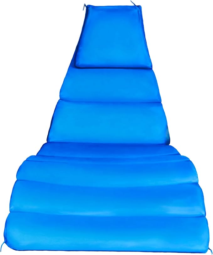 Weatherproof Replacement Cushion Pad and Umbrella for Hanging Lounge Chair Outdoor Chaise Hanging Hammock Chair - Long-Lasting, Fade-Resistant, Quick-Dry, Outdoor Lounge Replacement Set (Blue)