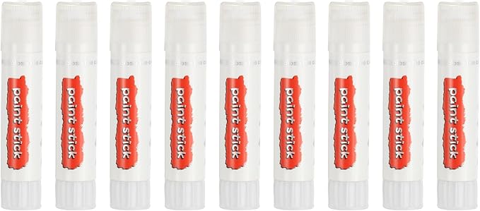 PATIKIL Solid Tempera Paints, 9 Pcs Washable Quick Drying Paint Sticks Paint Pens for Artists Beginners Art Supplies, White