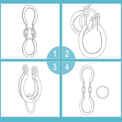 9 PCS Metal Brain Puzzles Fidget Puzzle Mind Challenge - Unlockable Interlocking Puzzles Toys Gift for Adults and Teenagers