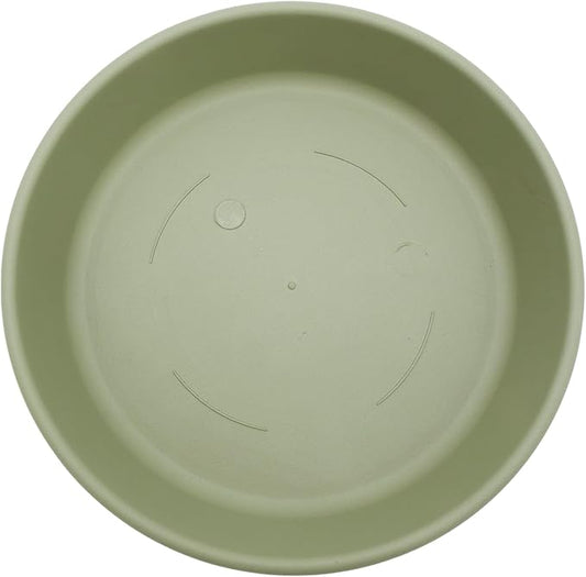 The HC Companies 10 Inch Round Plastic Classic Plant Saucer - Indoor Outdoor Plant Trays for Pots - 10.75"x10.75"x1.75" Seafoam