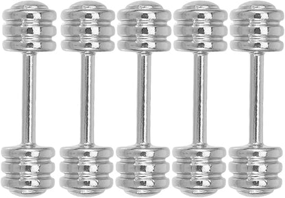 5PCS Miniature Dumbbells,1:12 Miniature Gym Equipment Dollhouse Tiny Dumbbell Toys for Doll House Decoration - 1.1Inch