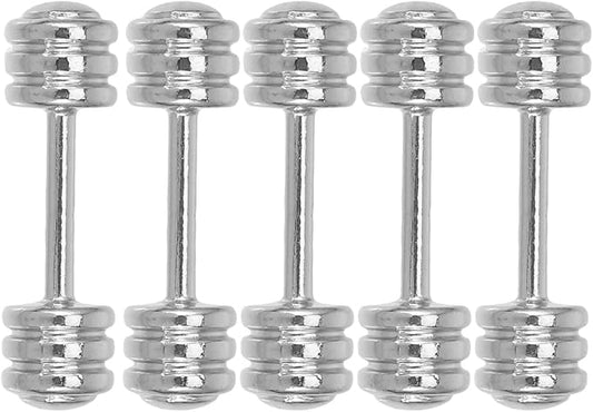 5PCS Miniature Dumbbells,1:12 Miniature Gym Equipment Dollhouse Tiny Dumbbell Toys for Doll House Decoration - 1.1Inch