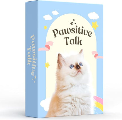 CATCHYOURDREAMS Pawsitive Talk - 50 Mindfulness Converstion Starter Cards for Kids Children and Parents - Meaningful Conversations on Emotions and Wellness Autism Learning