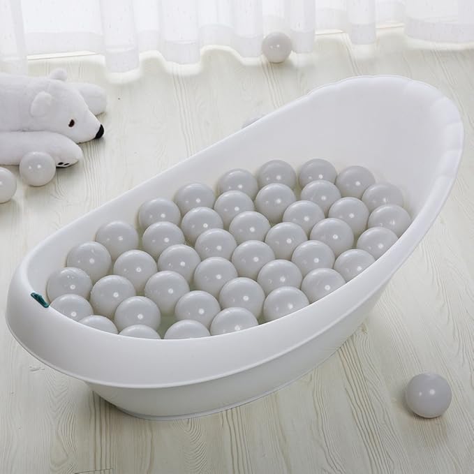 PlayMaty Ball Pit Balls - 2.75inches Plastic Phthalate & BPA Free Balls Crush Proof Stress Balls Swim Pit Fun Toy with Storage Bag for Baby Playhouse Birthday Party DecorationPack of 50