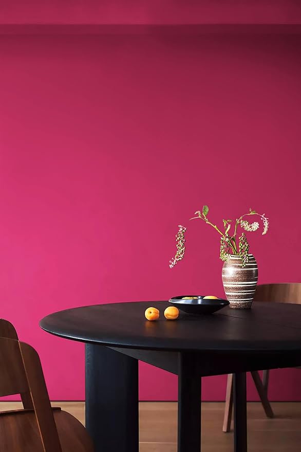 Dimoon 393''x17.7'' Pink Peel and Stick Wallpaper Contact Paper Modern Self Adhesive Wall Paper Removable Renter Friendly Textured Solid Color Shelf Cabinet Vinyl Roll (393''x17.7'',Rose Red)