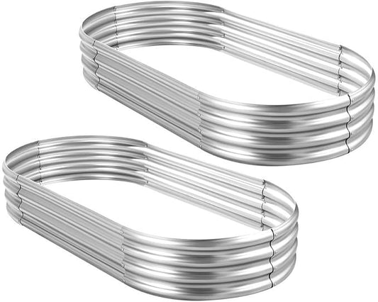 Land Guard 6ft Metal Raised Garden Bed,2 Pcs Galvanized Planter Raised Beds for Vegetables…………