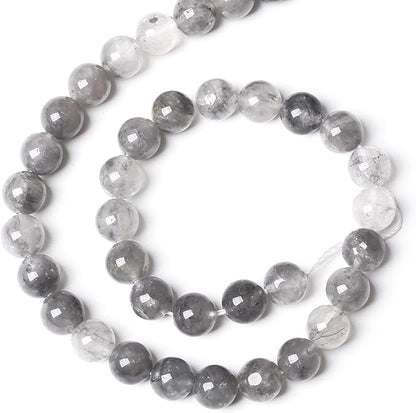 6MM 60PCS Natural Stone Cloudy Quartz Crystal Beads for Jewelry Making DIY Bracelet 1 Strand