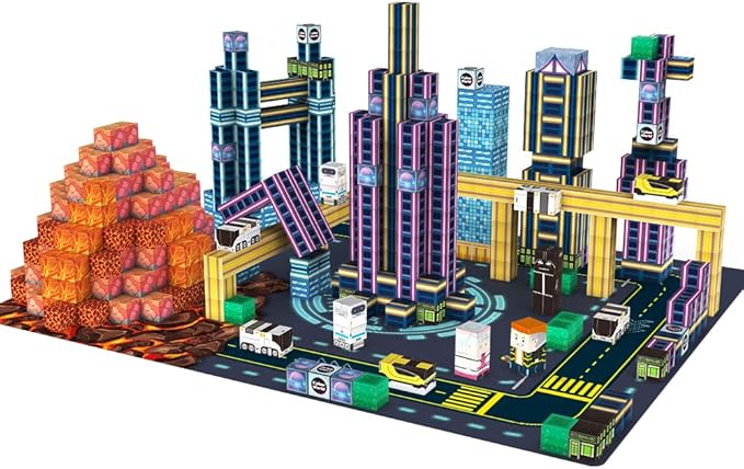 180PCS Magnetic Blocks, Building Blocks Cubes, Magnetic Cubes Kids Toys, Upgraded STEM Sensory Toys for Kids Ages 3+, Christmas Birthday Gifts for Boys Girls