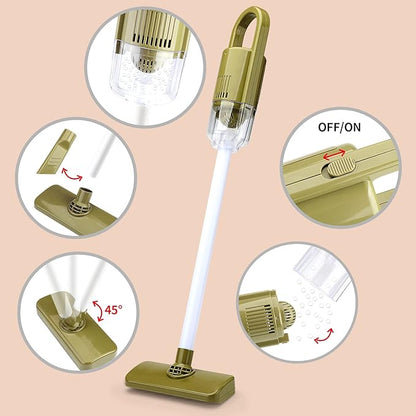 Kids Cleaning Set for Toddlers, Detachable 20 Pcs Pretend Play Set, Educational Toddler Cleaning Carts Includes Real Working Vacuum Cleaner, Broom, Spray Bottle and More