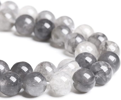 6MM 60PCS Natural Stone Cloudy Quartz Crystal Beads for Jewelry Making DIY Bracelet 1 Strand