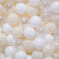 GOGOSO Balls for Ball Pit - Plastic Ball for Toddlers 1-3, Baby Kids Ball Pool Decoration 50 100 200 300 500 1000 (A White+Beige+Clear, 50 Balls)