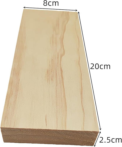 6PCS Rectangle Wood Boards Unfinished Wood Blocks for Crafting, 8x3x1in Blank Whittling Wooden Blocks for Wood Carving,Painting & Burning