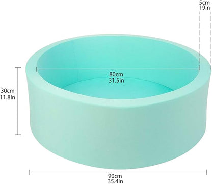 TRENDBOX Memory Foam Sponge Indoor Round Ball Pit (NO Balls) for Toddler Children - Light Blue