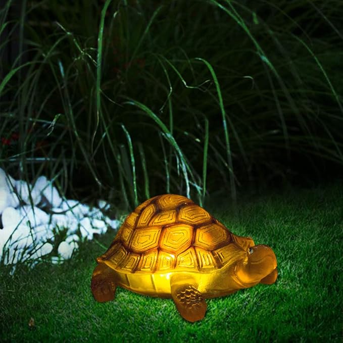 Solar Turtle Lights Deck Decorative Lighting Statue Lawn Patio Backyard Outdoor Garden Decoration Housewarming Gift
