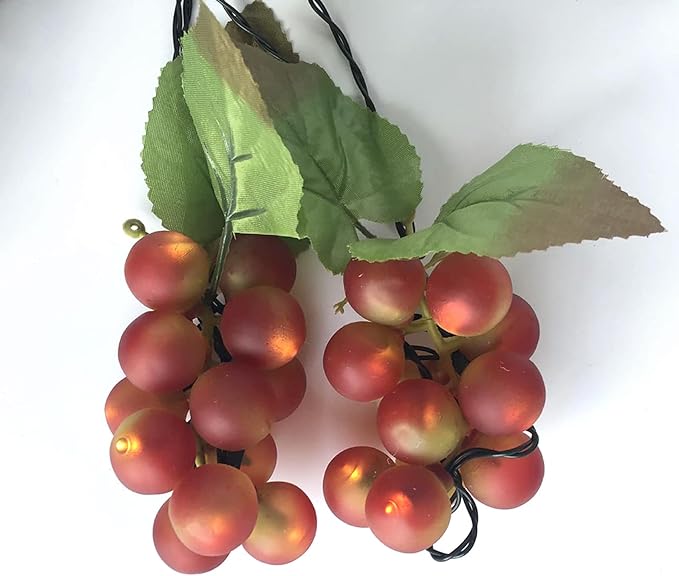 keeda Solar String Lights with Vines, Waterproof 80 LED Grape String Lights Outdoor Patio Light for Bistro Backyard Umbrella Balcony Garden Wedding (Purple)