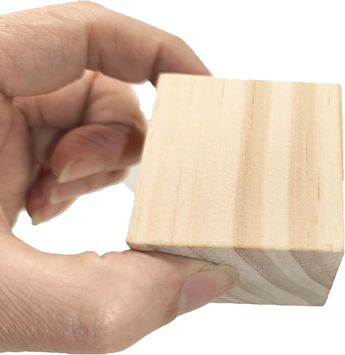 60 PCS 2 Inch Smoothed Wooden Cubes,Unfinished Wood Blocks for Crafts,Wood Square Blocks for Crafts,Shower Blocks to Decorate.