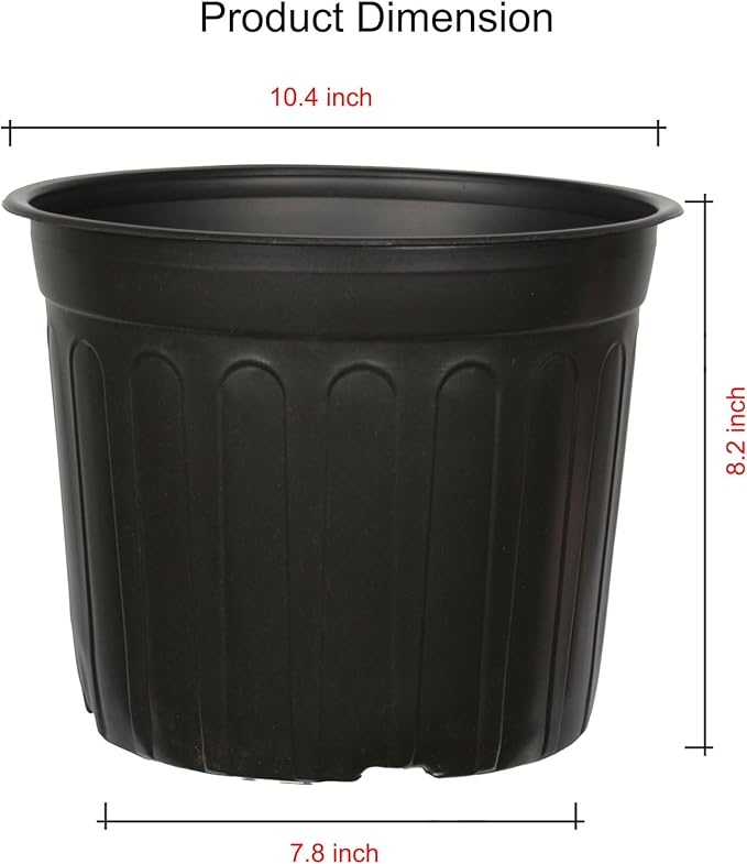 24-Pack 3 Gallon Flexible Plastic Plant Pots with 30Pcs Plant Labels,Thickened Soft Seed Starting Container for Indoor Outdoor Plants, Seedlings, Vegetables, Succulents and Cuttings