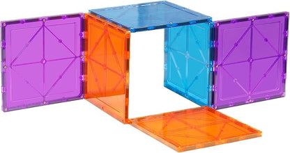 6 Piece Magnetic Tiles Set Large Square Shape Magnet Building Block Construction Toy STEM Learning Kit Educational Playset Playboard (NF-06 Set)