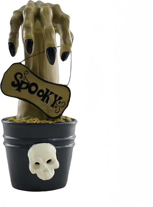 Halloween Decoration Solar Garden Statue Skeleton Spooky Hands Mummy Pumpkin Outdoor Figurines Lighted Lawn Yard Patio Porch Ornament Gift