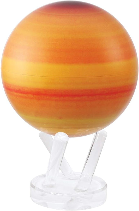 MOVA Saturn Globe 4.5” – Rotating Solar Planet Model for Home or Office Decor | No Batteries or Cords | Striking Modern Astronomy Gift