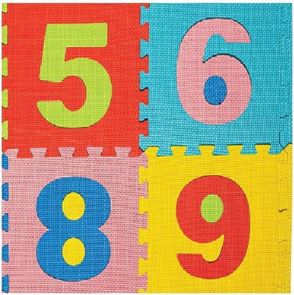 TOYVELT Foam Play Mat for Baby Kids 12x12-10 Interlocking Foam Puzzle Floor Mat Tiles EVA Non Toxic for Crawling, Exercise, Playroom, Play Area, Baby Nursery - Numbers