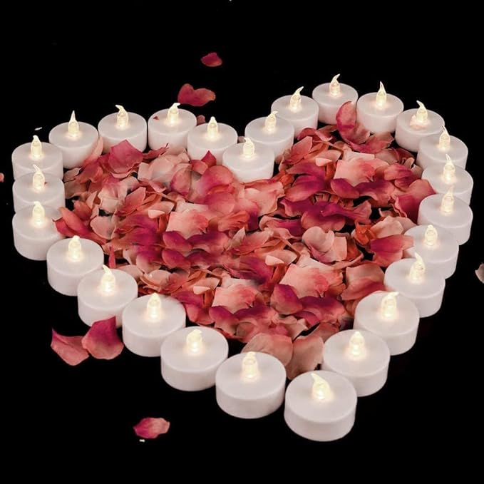 LED Tea Lights Candles- 24Pack Flameless Candles Realistic and Bright Flickering Long Lasting 200Hours for Holiday Celebration,Party, Home Decoration WarmWhite,Battery Operated