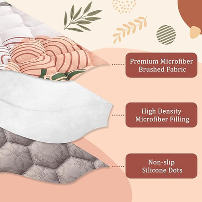 Baby Play Mat 50x50 Inch, Thickened Soft Floor Mat for Playpen, Machine Washable Foam Crawling Mat with Non-Slip Bottom for Babies and Toddlers, Foldable Padded Playmat