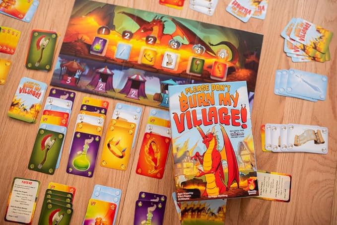 Fireside Games Please Don’t Burn My Village Ages 10+ | 2–5 Players | Competitive Gameplay | Strategic Card Game