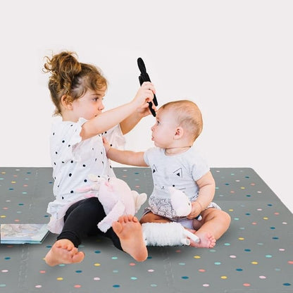 Soft Non-Toxic Baby Play Mat, Toddler Playmat, Colorful Jigsaw Puzzle PlayMat, Tiles 24 x 24 inch Foam Floor Mats for Kids & Babies | EVA Foam Interlocking Tiles for Nursery, Playroom (Grey 6 PCS)