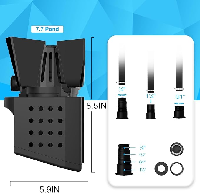 3000GPH Pond Pump - 200W Submersible Water Pump with Barrier Bag, Ultra Quiet Aquarium Pump with 33FT Power Cord for Pond, Waterfall, Fish Tank, Statuary, Hydroponic, Black