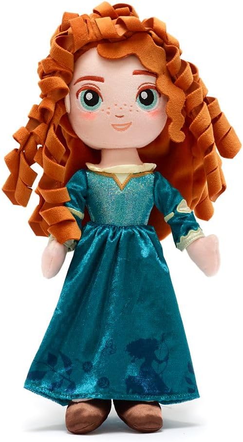 Disney Store Official Princess Plush Doll, Merida from Brave, Medium 14 Inches, Soft Plushy with Embroidered Features, Princess Toys for Girls, Disney Dolls, Stuffed Animals for Girls