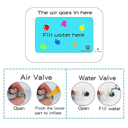 ZHUYNXIR Tummy time Water Playmats, Tummy time mats, Baby Water Play Mat for Kids and Toddlers Baby Toys for 3 to 24 Months, Strengthen Your Baby's Muscles, Pink 27.5x20 in.